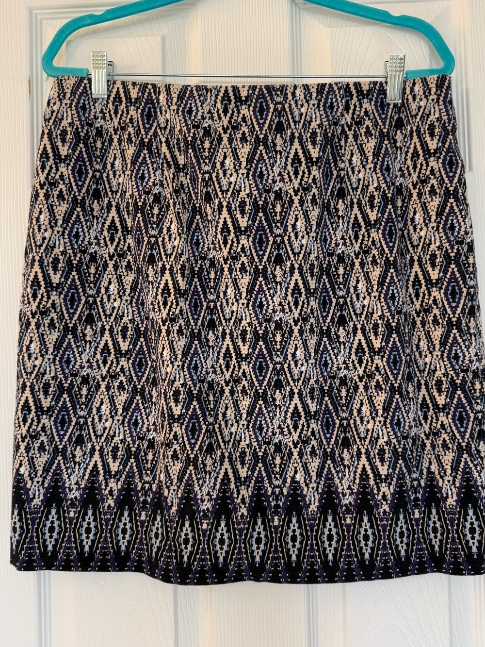 J. Jill Navy and Cream Printed Women's Top